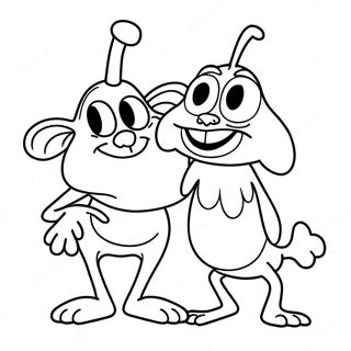 Ren And Stimpy Coloring Pages