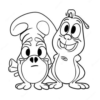 Ren And Stimpy Coloring Page 19271-15511