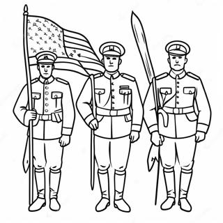 Patriotic Soldiers Coloring Page 192-158