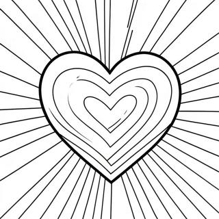 Colorful Rainbow Heart Coloring Page 19302-15547