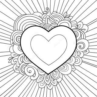 Colorful Rainbow Heart Coloring Page 19302-15548