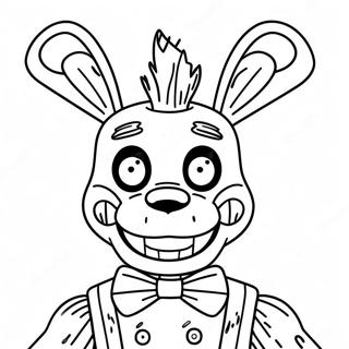 Creepy Withered Bonnie Coloring Page 19312-15554