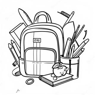 Back To School Supplies Coloring Page 1931-1585