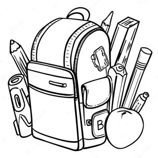 Back To School Supplies Coloring Page 1931-1588