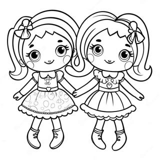 Lalaloopsy Dolls In Colorful Outfits Coloring Page 19322-15558