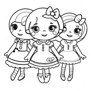 Lalaloopsy Dolls In Colorful Outfits Coloring Page 19322-15559