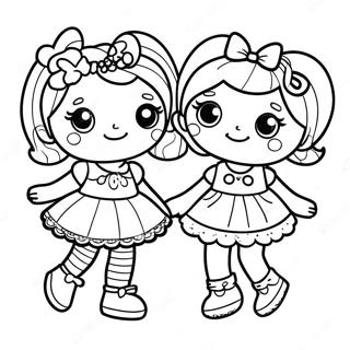 Lalaloopsy Dolls In Colorful Outfits Coloring Page 19322-15560