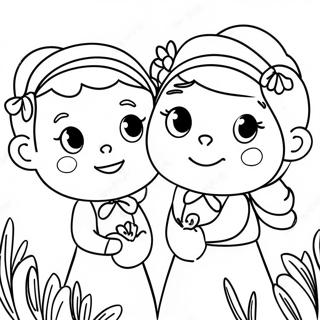 Poppy And Viva Coloring Pages