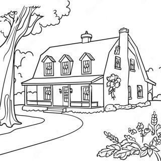 Farmhouse Coloring Pages