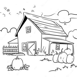 Cozy Farmhouse With Barn Coloring Page 19362-15594