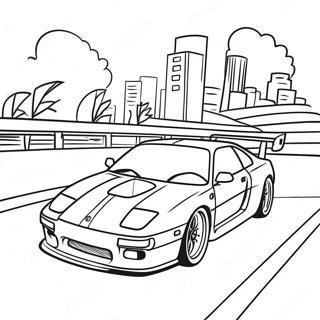 Jdm Racing Scene Coloring Page 19372-15603