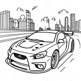 Jdm Racing Scene Coloring Page 19372-15604