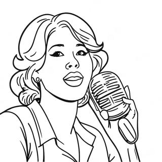 Singer Coloring Pages