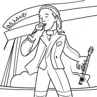 Famous Singer Performing On Stage Coloring Page 19382-15605