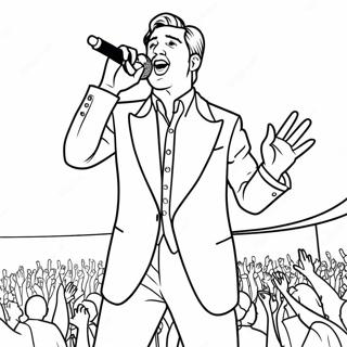 Famous Singer Performing On Stage Coloring Page 19382-15606