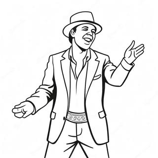 Famous Singer Performing On Stage Coloring Page 19382-15608