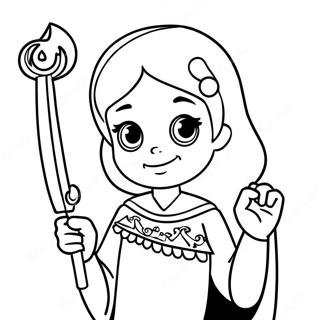 Elena With Magical Scepter Coloring Page 1942-1597