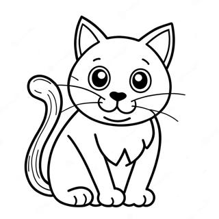 Halloween Black Cat Coloring Page 19431-15639