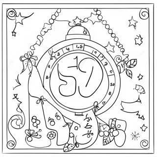 Christmas Countdown Coloring Pages