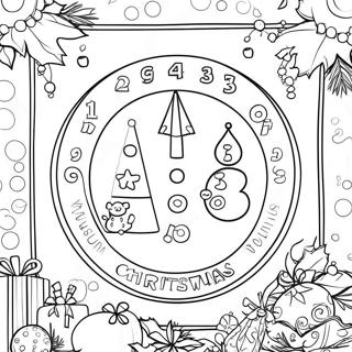 Christmas Countdown Calendar Coloring Page 19451-15656