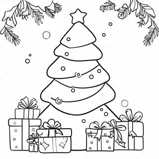 Festive Christmas Tree Countdown Coloring Page 19452-15661