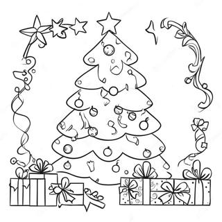 Festive Christmas Tree Countdown Coloring Page 19452-15662