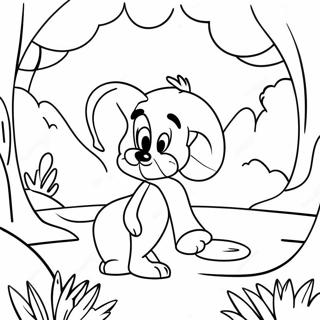 Colorful Disney Characters In A Dreamy Landscape Coloring Page 19482-15683