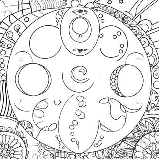 Moon Phases Coloring Pages