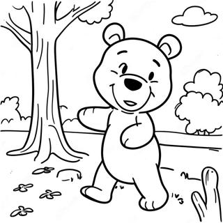 Adventurous Winnie The Pooh In The Hundred Acre Wood Coloring Page 19522-15717