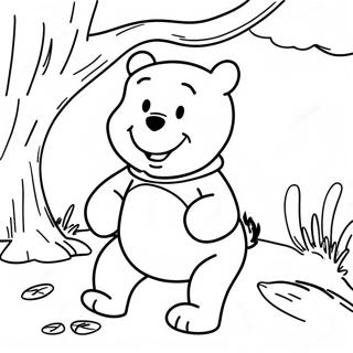 Adventurous Winnie The Pooh In The Hundred Acre Wood Coloring Page 19522-15718