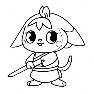 Cute Mitsuri With Sword Coloring Page 1952-1605