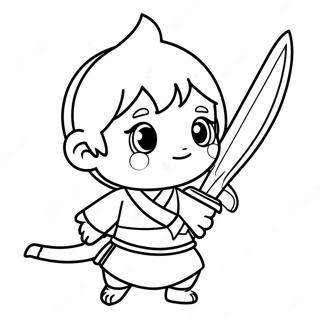 Cute Mitsuri With Sword Coloring Page 1952-1607