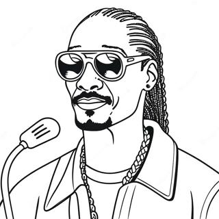 Snoop Dogg With Sunglasses Coloring Page 19542-15729