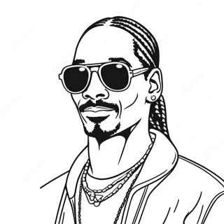 Snoop Dogg With Sunglasses Coloring Page 19542-15730