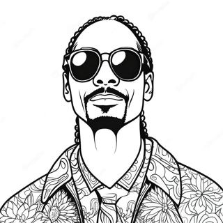 Snoop Dogg With Sunglasses Coloring Page 19542-15732