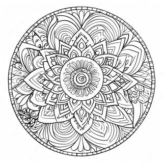 Vibrant Chakra Mandala Coloring Page 19552-15742