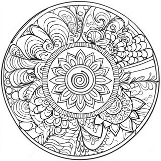 Vibrant Chakra Mandala Coloring Page 19552-15743