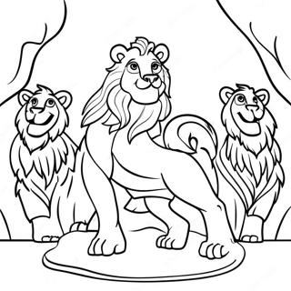 Daniel In The Lions Den Coloring Page 19561-15746