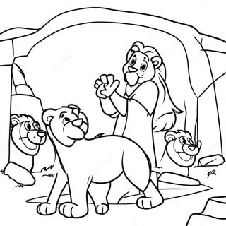 Daniel In The Lions Den Coloring Page 19561-15748