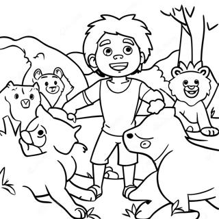 Brave Daniel Surrounded By Lions Coloring Page 19562-15755