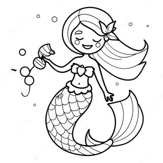 Christmas Mermaid With Sparkling Tail Coloring Page 19571-15751