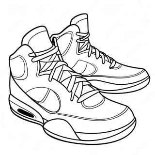 Basketball Shoes Coloring Page 19581-15762