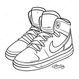 Cool Basketball Shoes Coloring Page 19582-15772