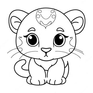 Cute Puma Cub Coloring Page 19592-15781