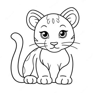 Cute Puma Cub Coloring Page 19592-15782