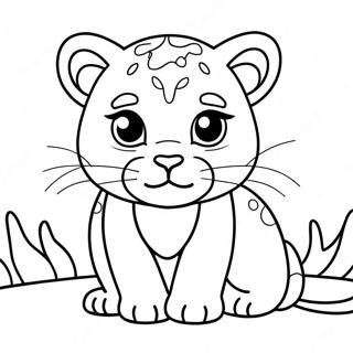 Cute Puma Cub Coloring Page 19592-15783