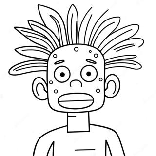 Colorful Basquiat Art Coloring Page 19602-15778