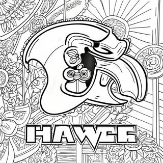 Iowa Hawkeyes Logo Coloring Page 19621-15795