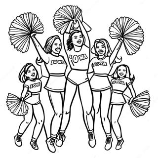 Iowa Hawkeyes Cheerleaders Coloring Page 19622-15797