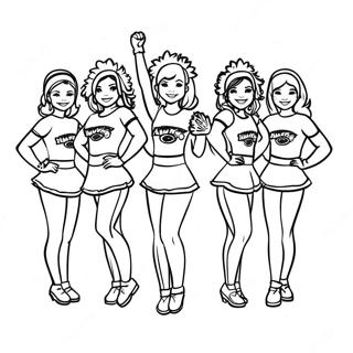 Iowa Hawkeyes Cheerleaders Coloring Page 19622-15799